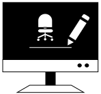 Office furniture design service icon